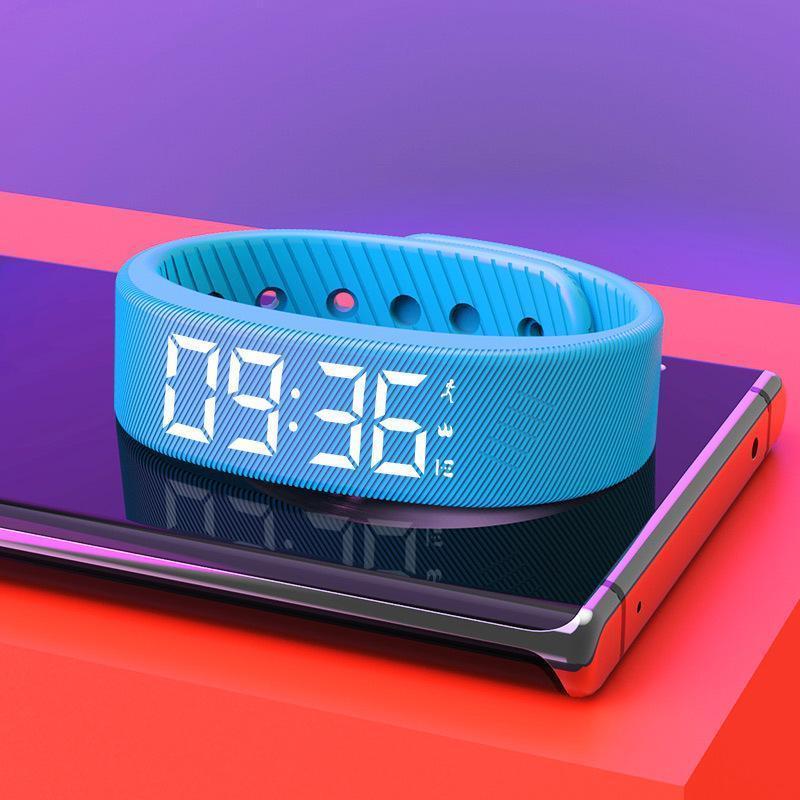 TYII™ Smart Fitness Tracker Band – Silent Vibration Alarm, Step Counter & Built-In USB Charging