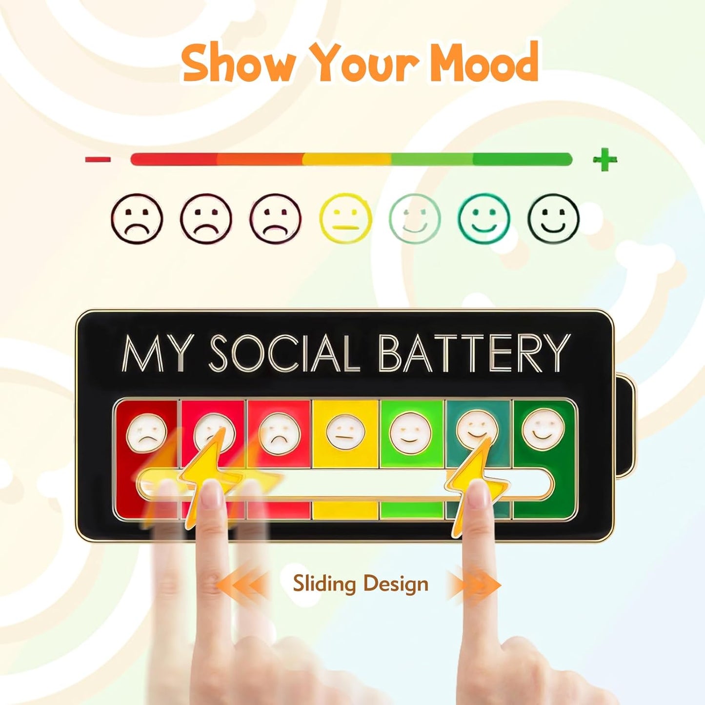 My Social Battery / Mood Tracker Enamel Brooch