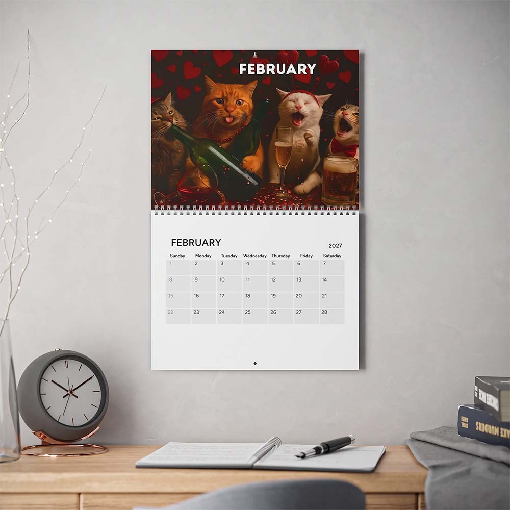 🍺🐱TYIIPRO™ Drunk Cats 2027 Calendar