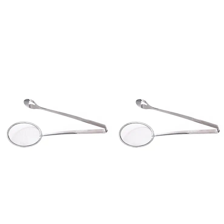 🔥Tyiipro™ 2-in-1 Stainless Steel Strainer Tongs – Grab, Drain & Serve with One Tool