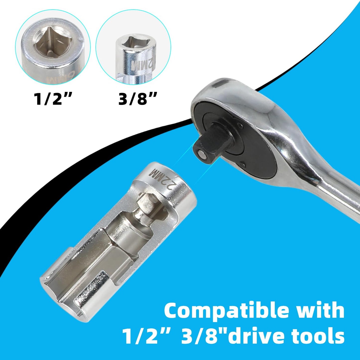 Tyiipro™ 14PCS Diesel Injector Fuel Line Socket Set – 8-22mm Flare Nut Sockets