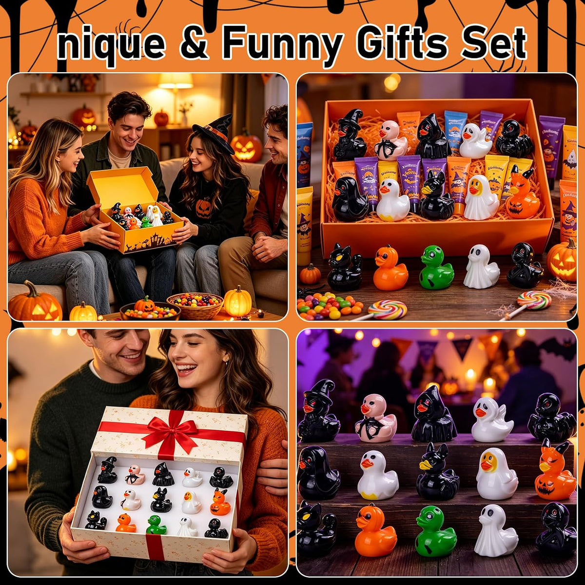 ๐ 50PCS Mini Halloween Resin Ducks โ 15 Spooky-Cute Styles