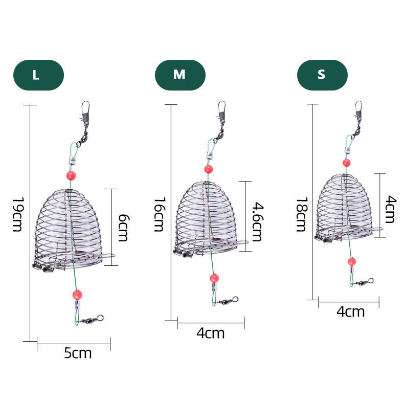 Tyiipro™ Stainless Steel Fishing Bait Cage Feeder – Durable Fish Attracting Rig Attachment