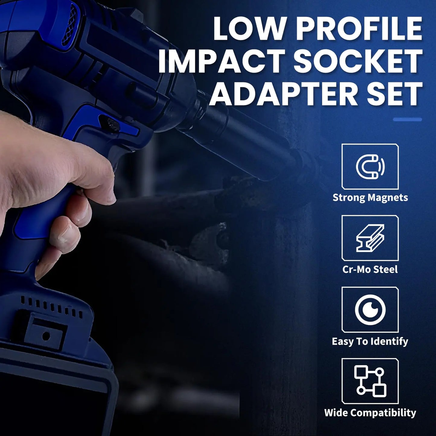 Free Shipping📦2026 Upgraded Low Profile Impact Socket Adapter Set