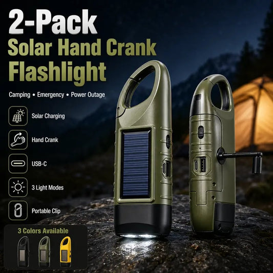 🔦Tyiipro™ Hand Crank Flashlights – USB-C Rechargeable Emergency Lights