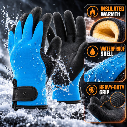 TYII™ Heavy-Duty Waterproof Insulated Work Gloves – Non-Slip Latex Grip for Gardening & Outdoor Work