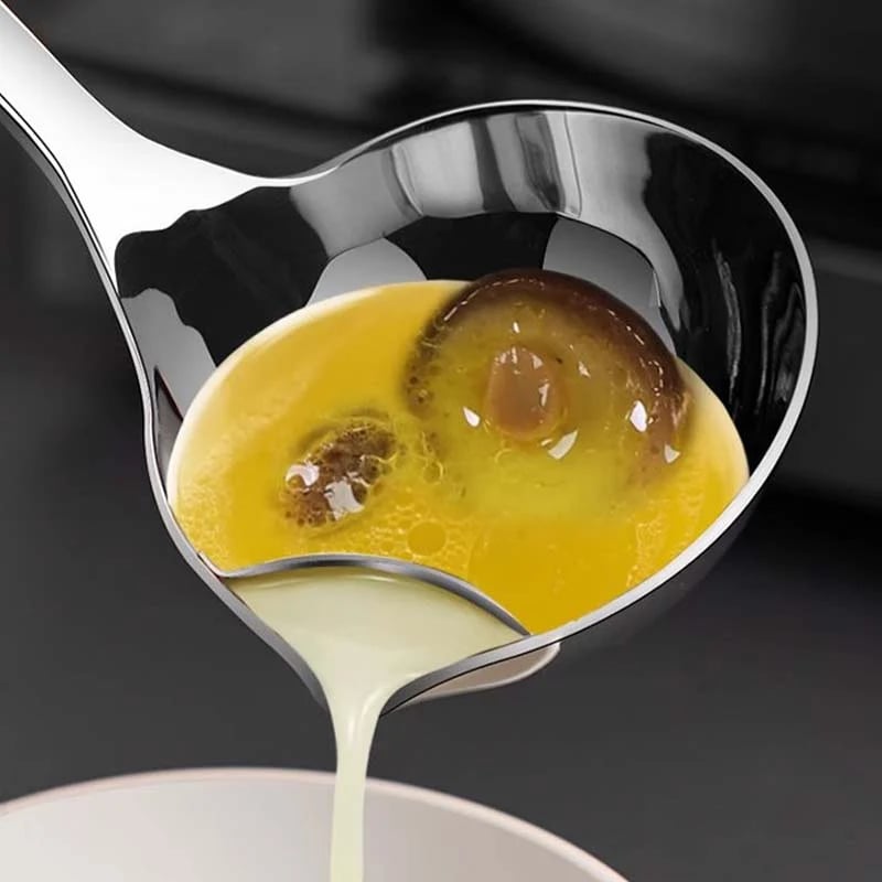 2 Counts, Stainless Steel Oil Separator Soup Ladle