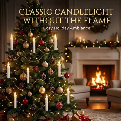 Realistic Flickering Flameless Clip Candles – LED Candle Lights with Remote Control