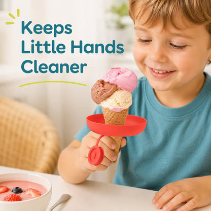4PCS Silicone Ice Pop Holder - Drip Catcher for Frozen Treats - Dishwasher Safe Summer Kids and Toddler Essentials