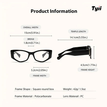 TYII™ Women’s Blue Light Reading Glasses – Stylish Square Frame Readers