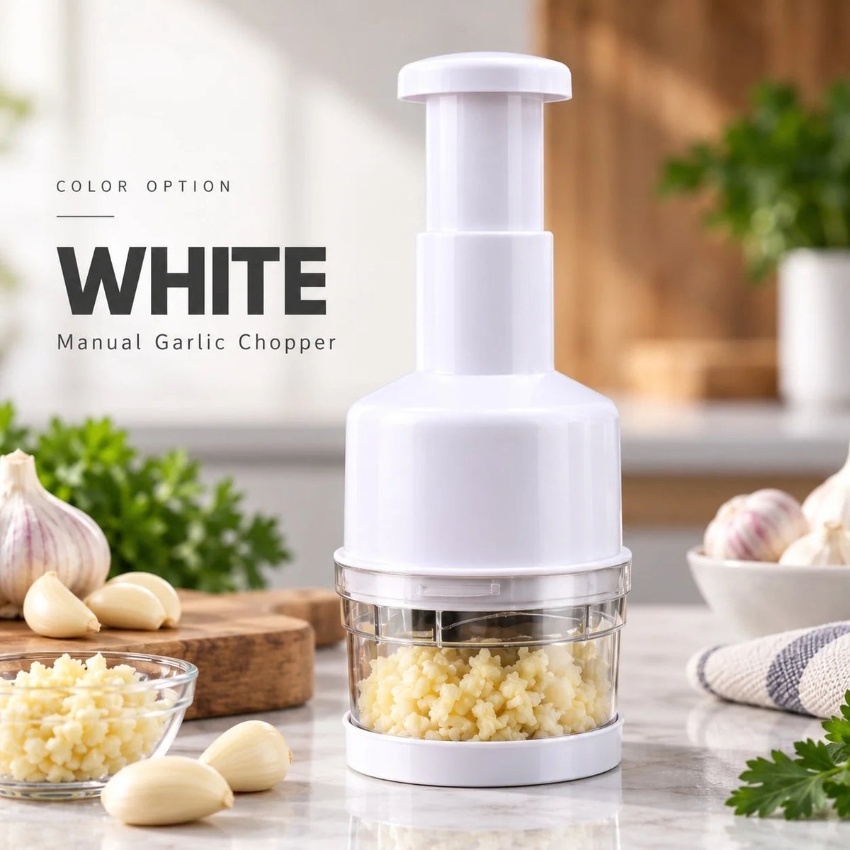 🥣Tyiipro™ Chop Garlic Faster – Press-Down Manual Food Chopper