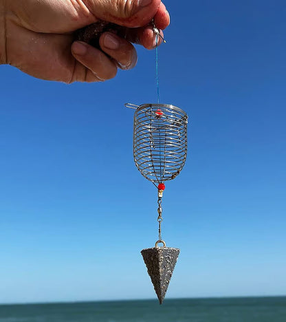 Tyiipro™ Stainless Steel Fishing Bait Cage Feeder – Durable Fish Attracting Rig Attachment