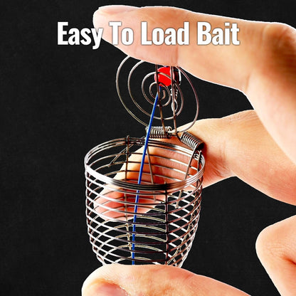 Tyiipro™ Stainless Steel Fishing Bait Cage Feeder – Durable Fish Attracting Rig Attachment