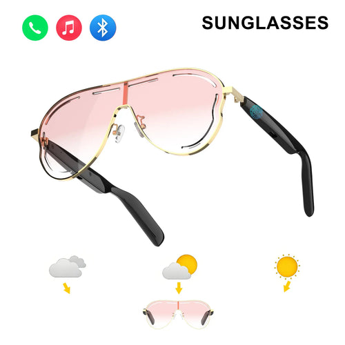 TYIIPRO™ Smart Bluetooth 5.4 Audio Sunglasses – Open-Ear Wireless Music Glasses with UV Protection & Hands-Free Calling