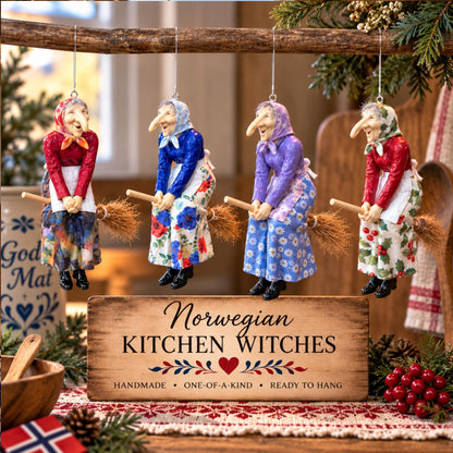 🧙 TYII™ Norwegian Kitchen Witch – Good Luck Hanging Ornament, Funny Kitchen Decor & Unique Gift 🍀