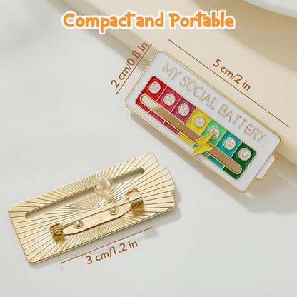 My Social Battery / Mood Tracker Enamel Brooch