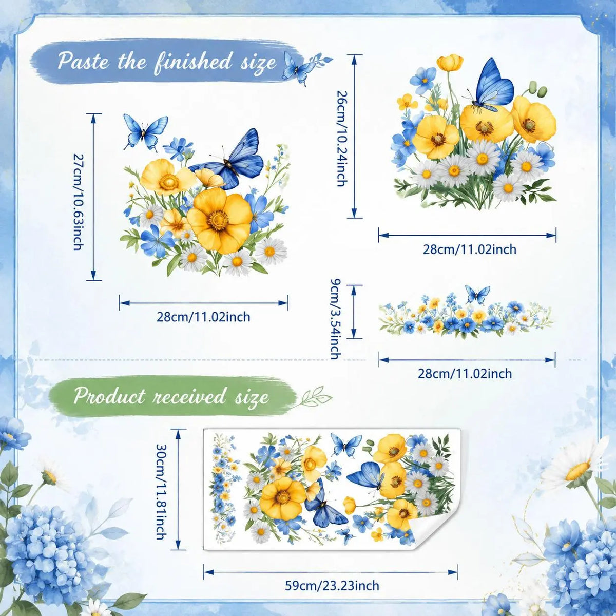 3-Piece Bathroom Toilet Sticker Set