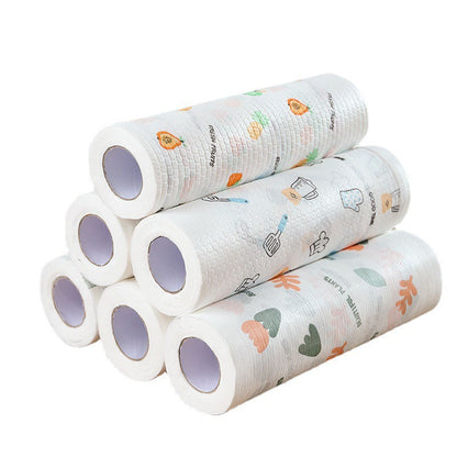 TYIIPRO™ 50-Piece Reusable Paper Towel Roll – Washable Tear-Off Kitchen Cleaning Cloths