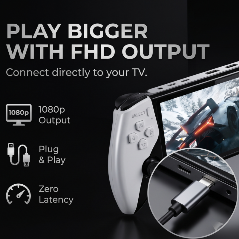 🎄Christmas Sale 40% OFF🎁 Retro Handheld Game Console – 5-Inch IPS Screen, 20,000+ Preloaded Games & Dual Joysticks