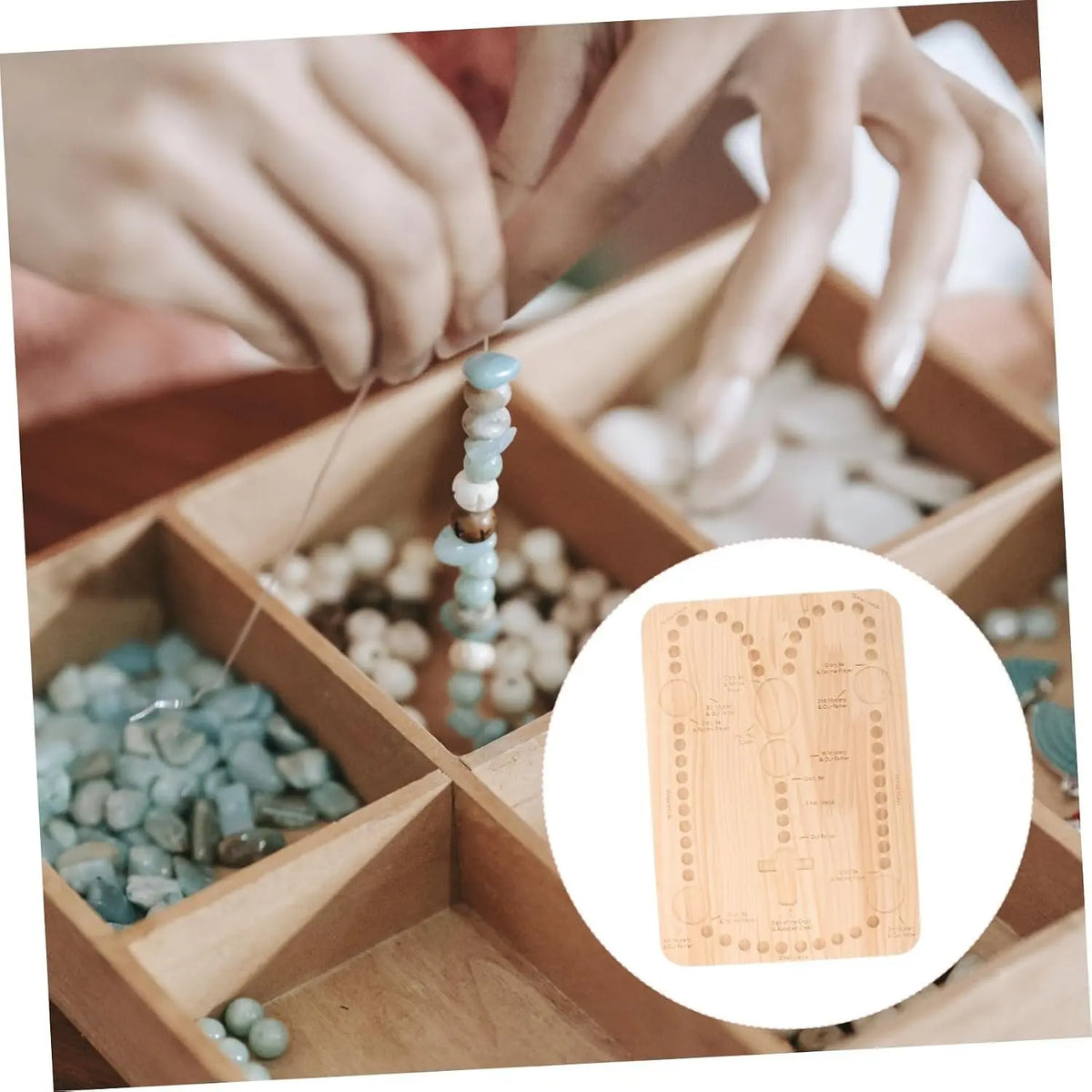 TYII™ Wooden Rosary Bead Board – Prayer Beading Tray for Rosary, Bracelet & Necklace Making