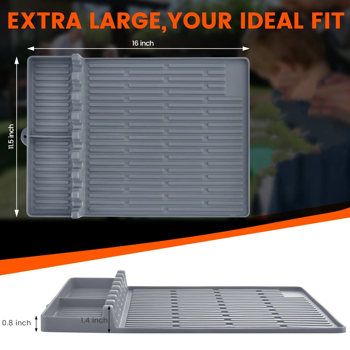 TYIIPRO™ Silicone Grill Side Shelf Mat – Heat Resistant BBQ Tool Organizer