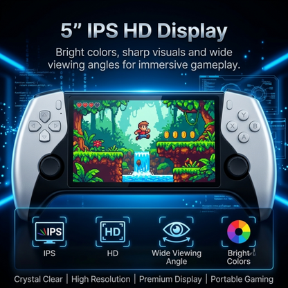 🎄Christmas Sale 40% OFF🎁 Retro Handheld Game Console – 5-Inch IPS Screen, 20,000+ Preloaded Games & Dual Joysticks