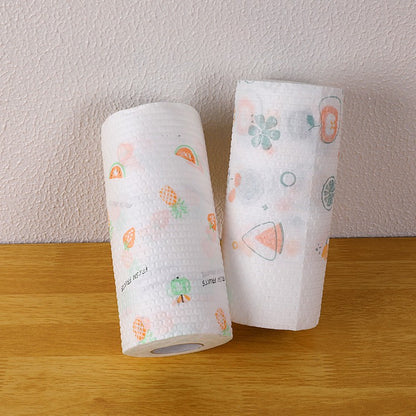 TYIIPRO™ 50-Piece Reusable Paper Towel Roll – Washable Tear-Off Kitchen Cleaning Cloths