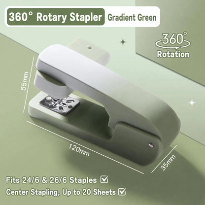 TYIIPRO™ 360° Rotating Swing Arm Stapler – Long Reach Adjustable Stapler for Booklets, Crafts & Center Stapling