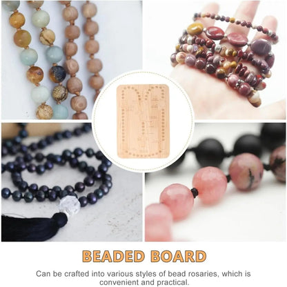 TYII™ Wooden Rosary Bead Board – Prayer Beading Tray for Rosary, Bracelet & Necklace Making