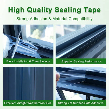 TYII™ Clear Waterproof Sealing Tape – Self-Adhesive Weatherproof Tape for Windows, Doors & Gaps, 2" × 33ft