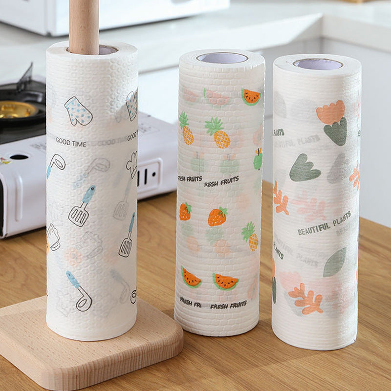 TYIIPRO™ 50-Piece Reusable Paper Towel Roll – Washable Tear-Off Kitchen Cleaning Cloths