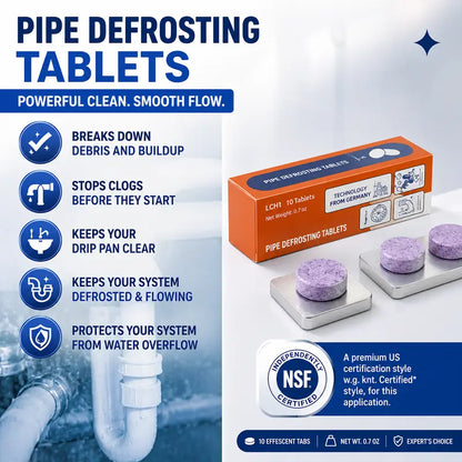 TYIIPRO™ Multi-Functional Pipe Cleaner Tablets – Drain, Washer & Septic System Cleaning Tablets | Odor Eliminator, Clog Remover & Descaler