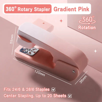 TYIIPRO™ 360° Rotating Swing Arm Stapler – Long Reach Adjustable Stapler for Booklets, Crafts & Center Stapling