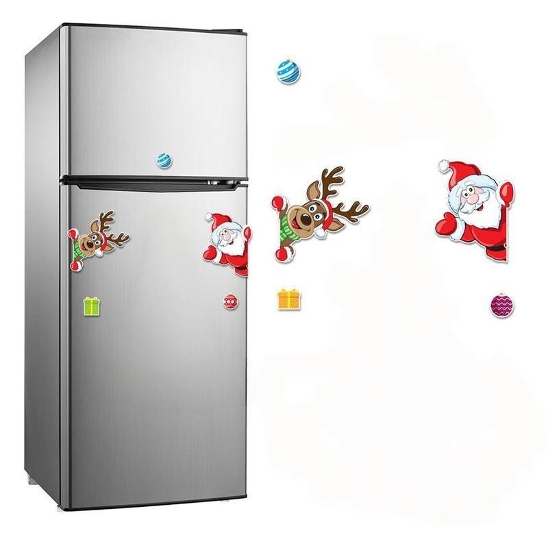 TYII™ Christmas Refrigerator Magnet Set – DIY Christmas Tree, Santa & Reindeer Fridge Decorations, Festive Magnetic Stickers for Kitchen & Home