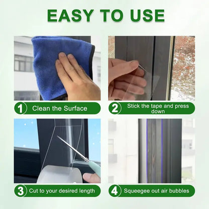 TYII™ Clear Waterproof Sealing Tape – Self-Adhesive Weatherproof Tape for Windows, Doors & Gaps, 2" × 33ft