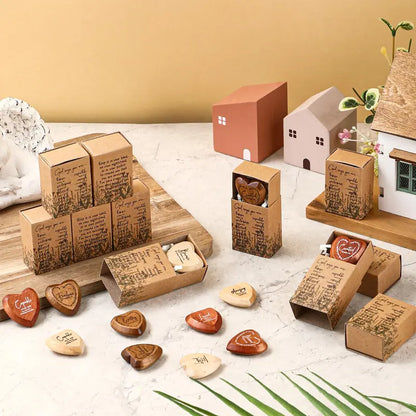 TYIIPRO™ Christian Pocket Hug Gifts – Wooden Heart Tokens with Bible Verses, Inspirational Gift Boxes & Prayer Cards, Religious Gifts for Church, Baptism & Encouragement