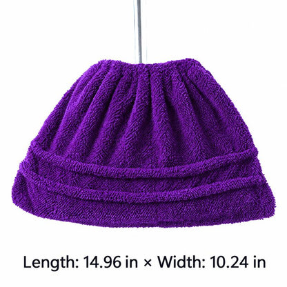 TYII™ Multipurpose Coral Fleece Broom Head Cover – Reusable Dust & Hair Cleaning Cover for Wet & Dry Floor Cleaning