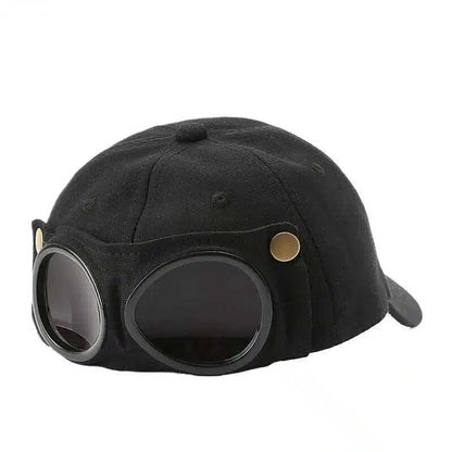 Vintage Goggles Baseball Cap with Pull-Down Goggles
