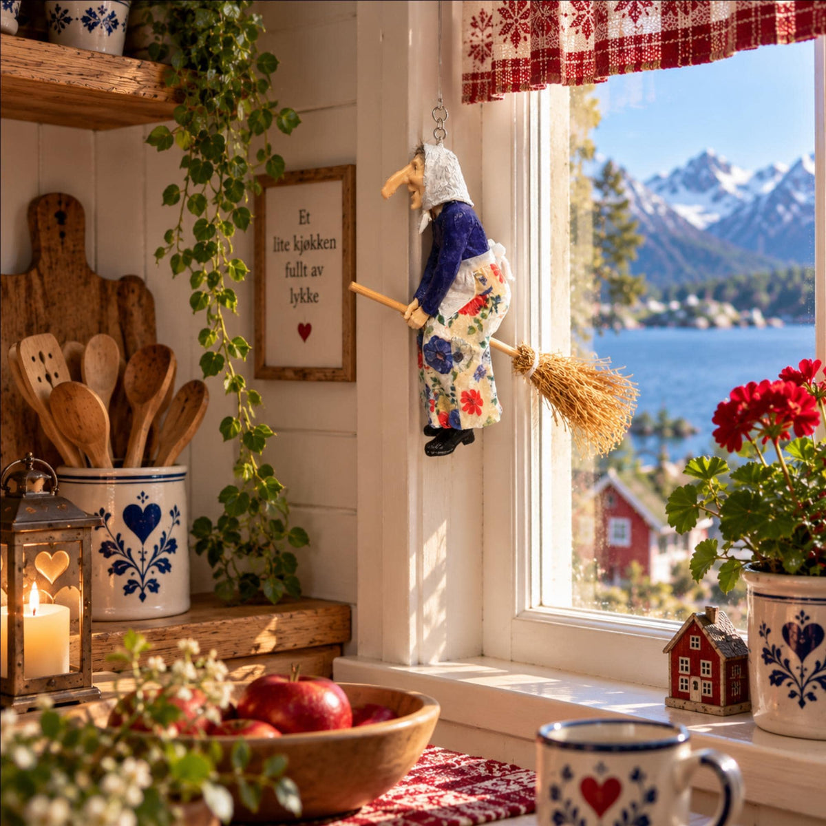 🧙 TYII™ Norwegian Kitchen Witch – Good Luck Hanging Ornament, Funny Kitchen Decor & Unique Gift 🍀
