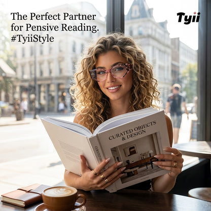 TYII™ Women’s Blue Light Reading Glasses – Stylish Square Frame Readers