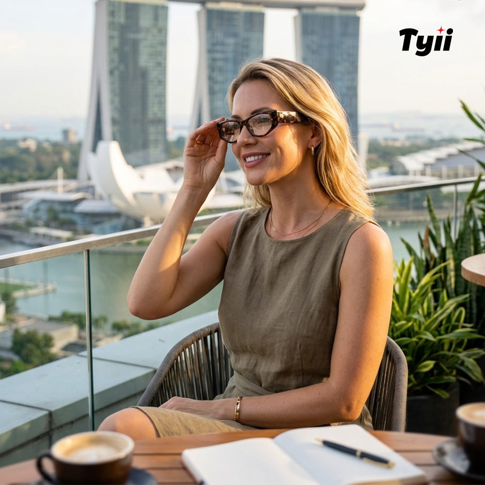 TYII™ Women’s Blue Light Reading Glasses – Stylish Square Frame Readers