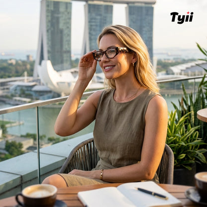 TYII™ Women’s Blue Light Reading Glasses – Stylish Square Frame Readers