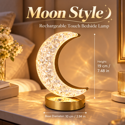 Rechargeable Touch Bedside Lamp – 3-Color LED Night Light