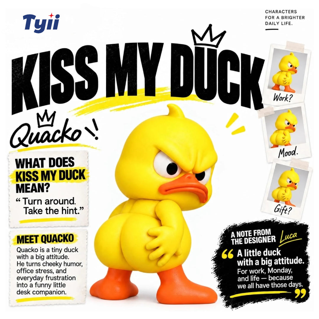 TYII™ Funny Angry Duck Figurine