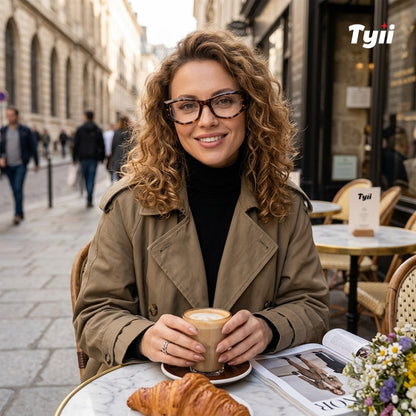 TYII™ Women’s Blue Light Reading Glasses – Stylish Square Frame Readers