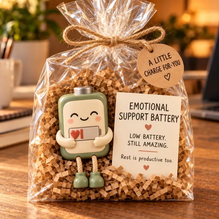 🔥Emotional Support Desk Companions🎁Funny Coworker Gift with Encouraging Message Card