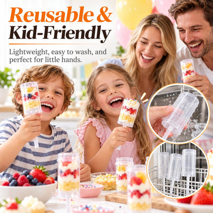 🧁Tyiipro™ Clear Push Pop Containers for Layered Desserts