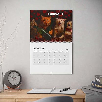 🍺🐱TYIIPRO™ Drunk Cats 2027 Calendar