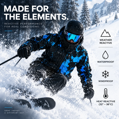 TYII™ Men’s Heat-Reactive Color-Changing Jacket – Waterproof Windbreaker