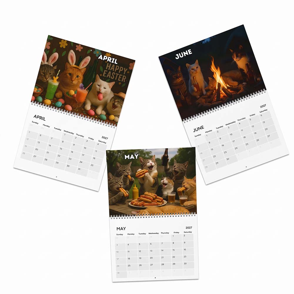🍺🐱TYIIPRO™ Drunk Cats 2027 Calendar